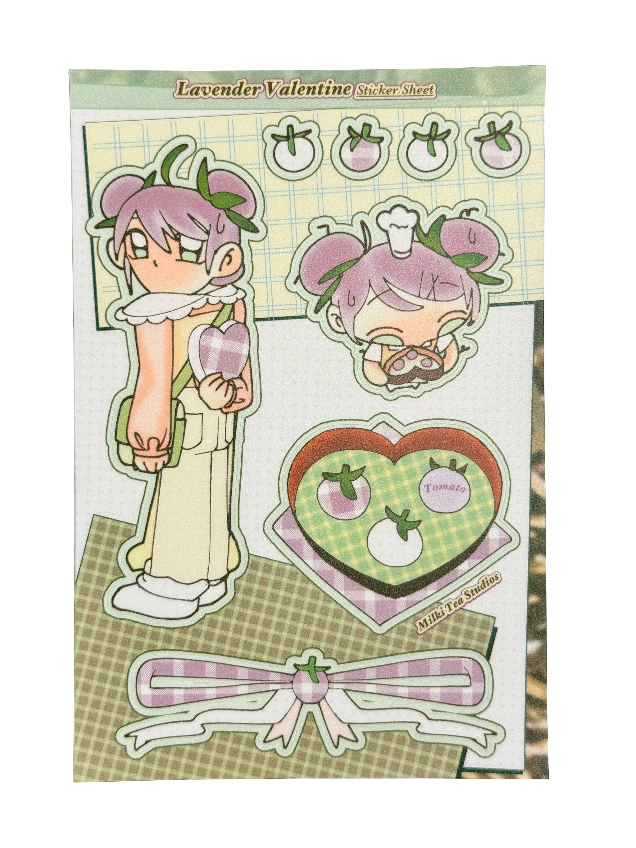 Lavender Valentines Sticker Sheet