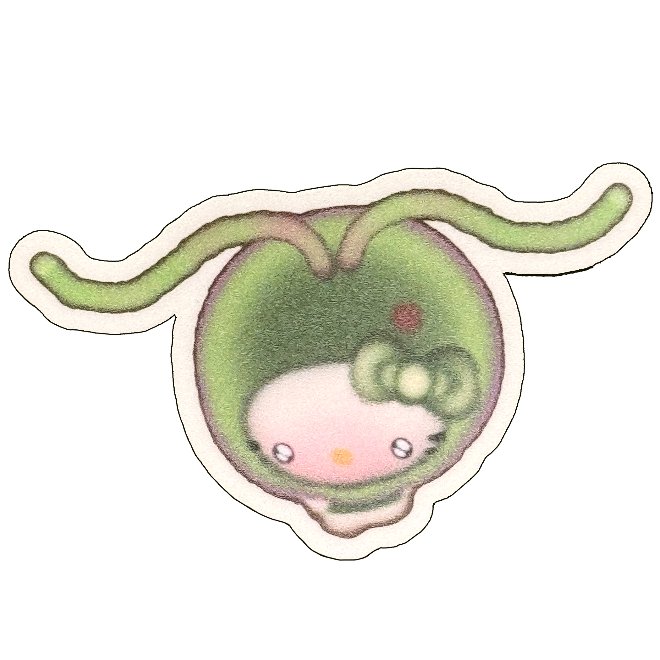 Algae Cat [Circle] Sticker