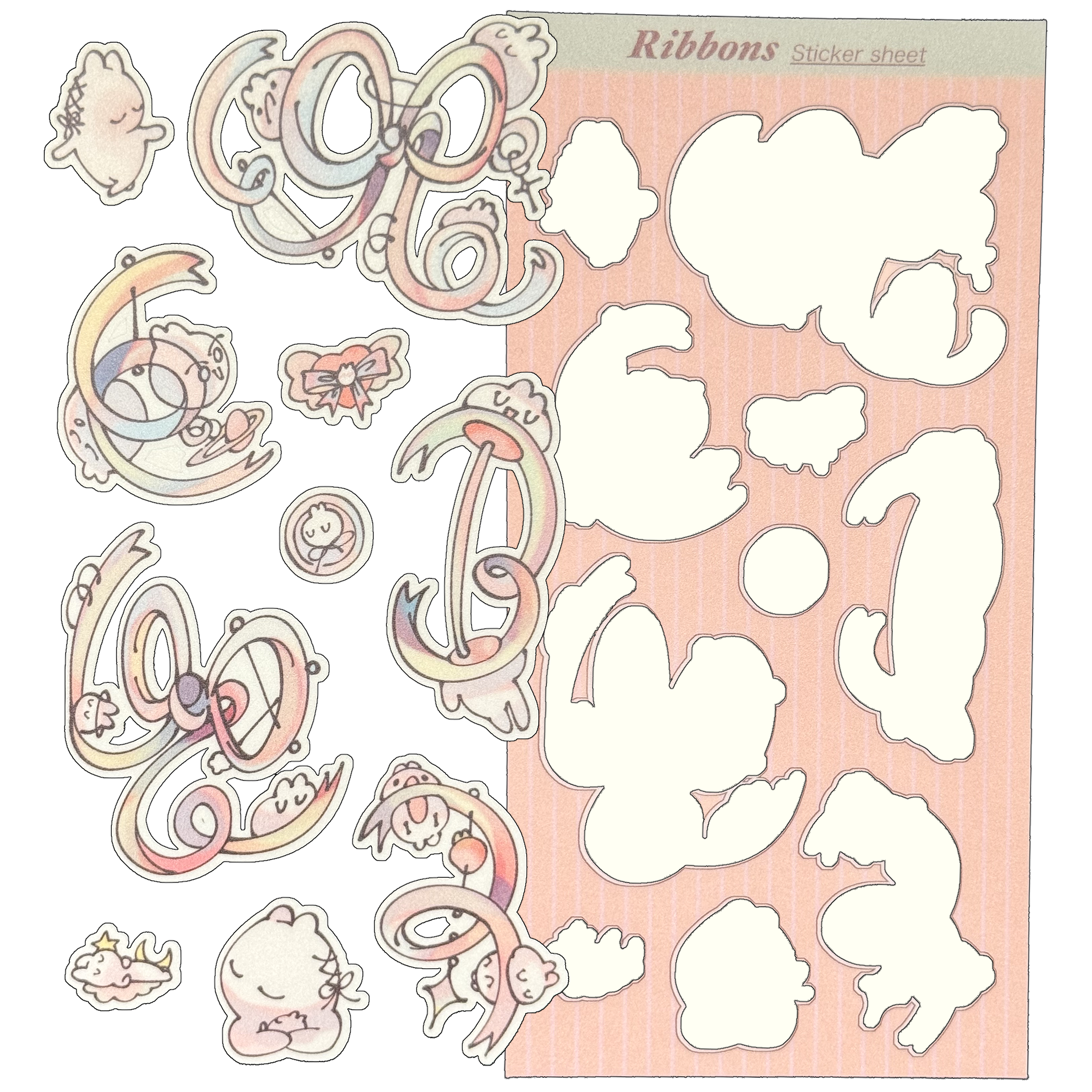 Ribbons Deco Sticker Sheet