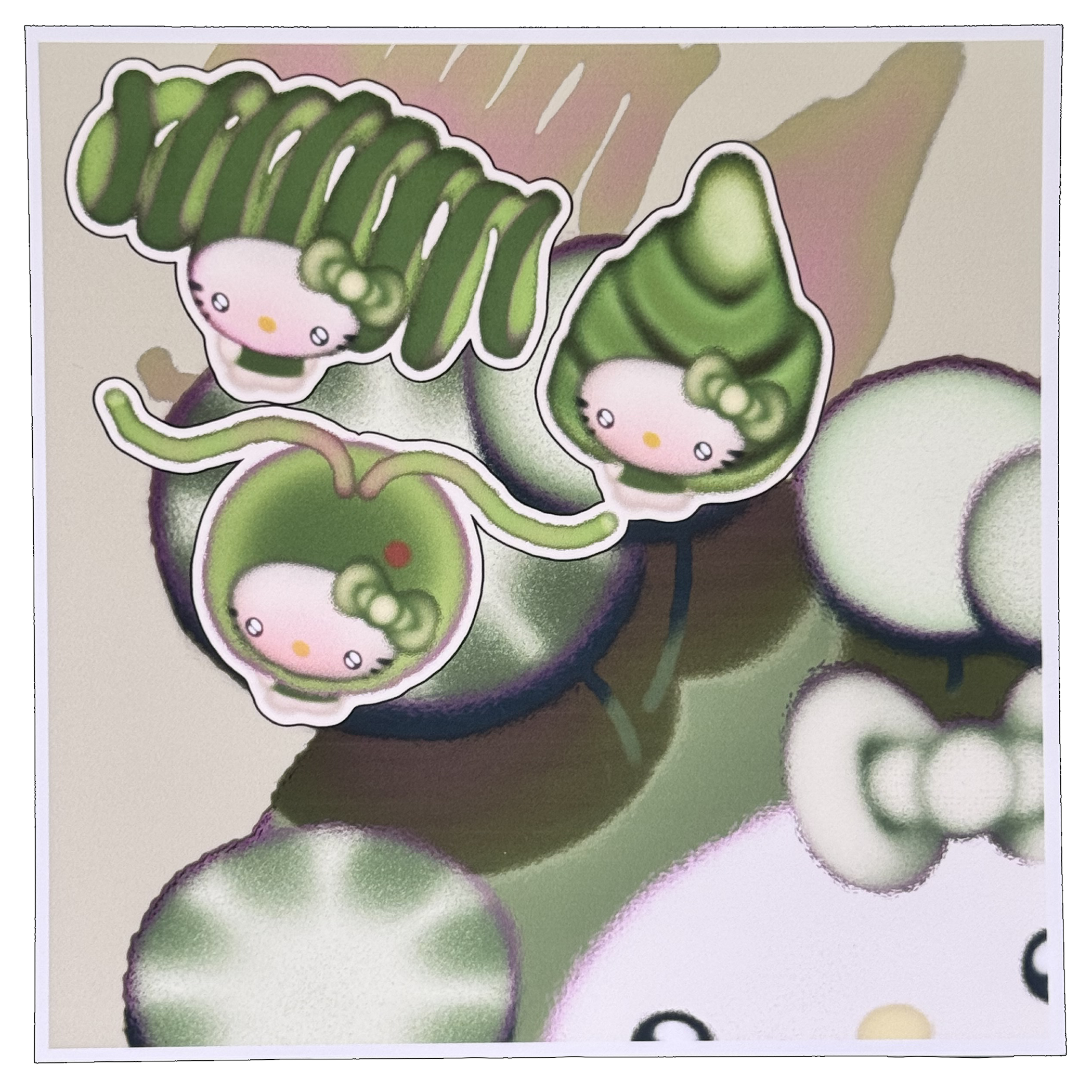 Algae Cat Print