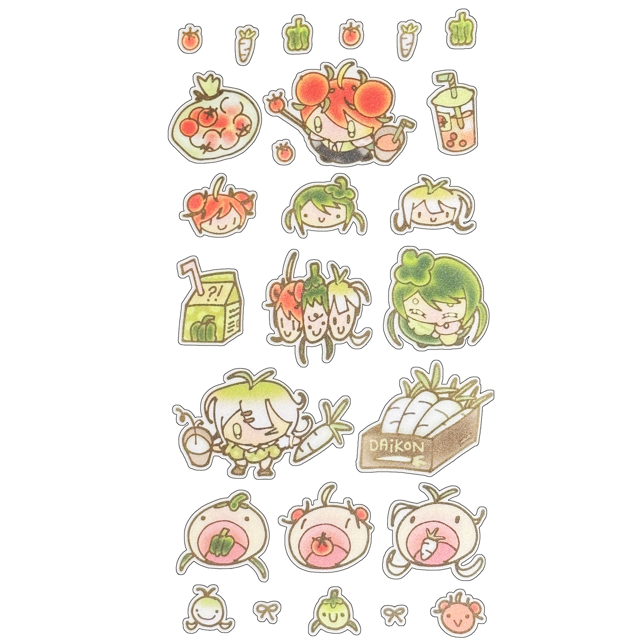 Veggie Girls Collab Sticker Sheet