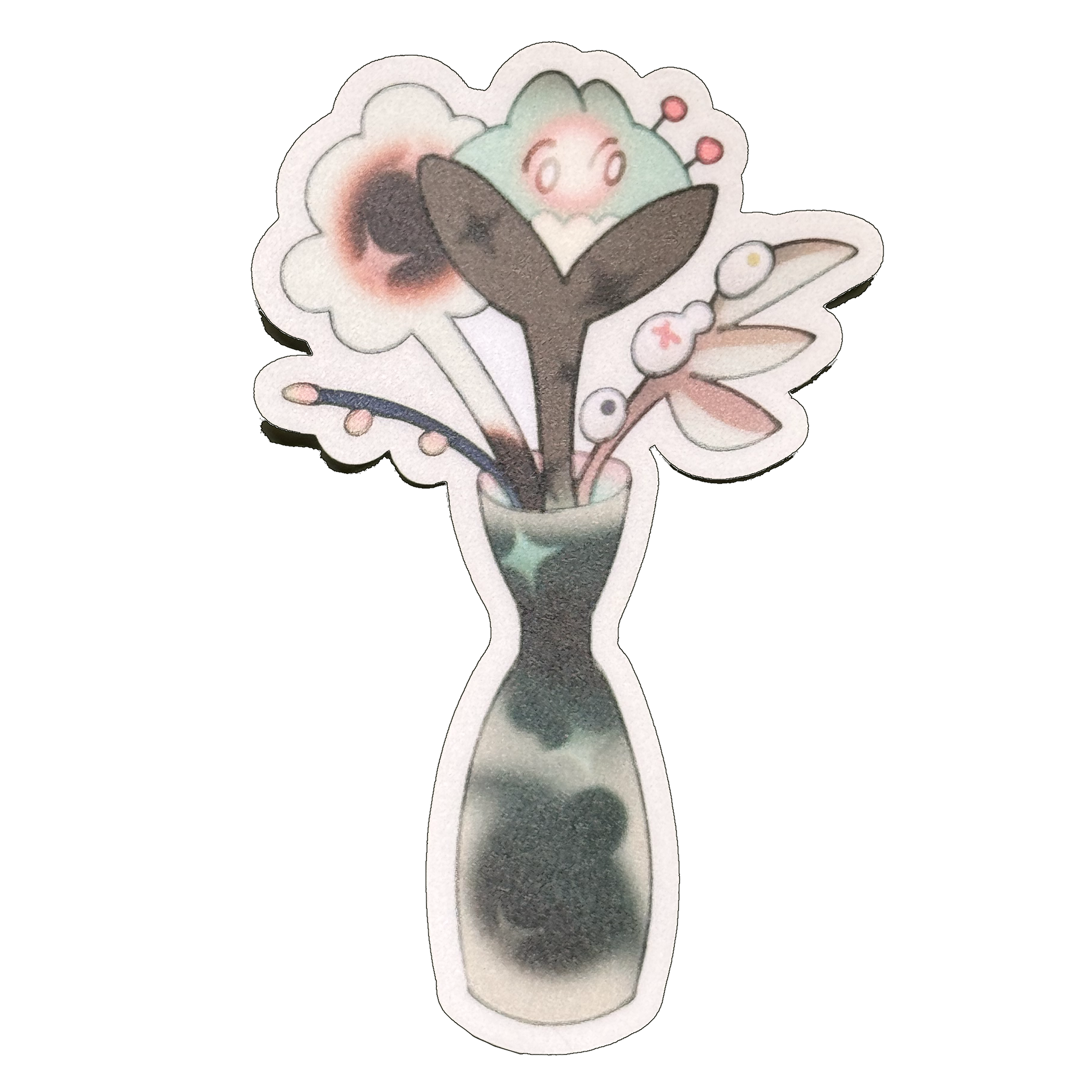 Flower Vase Bunni Sticker