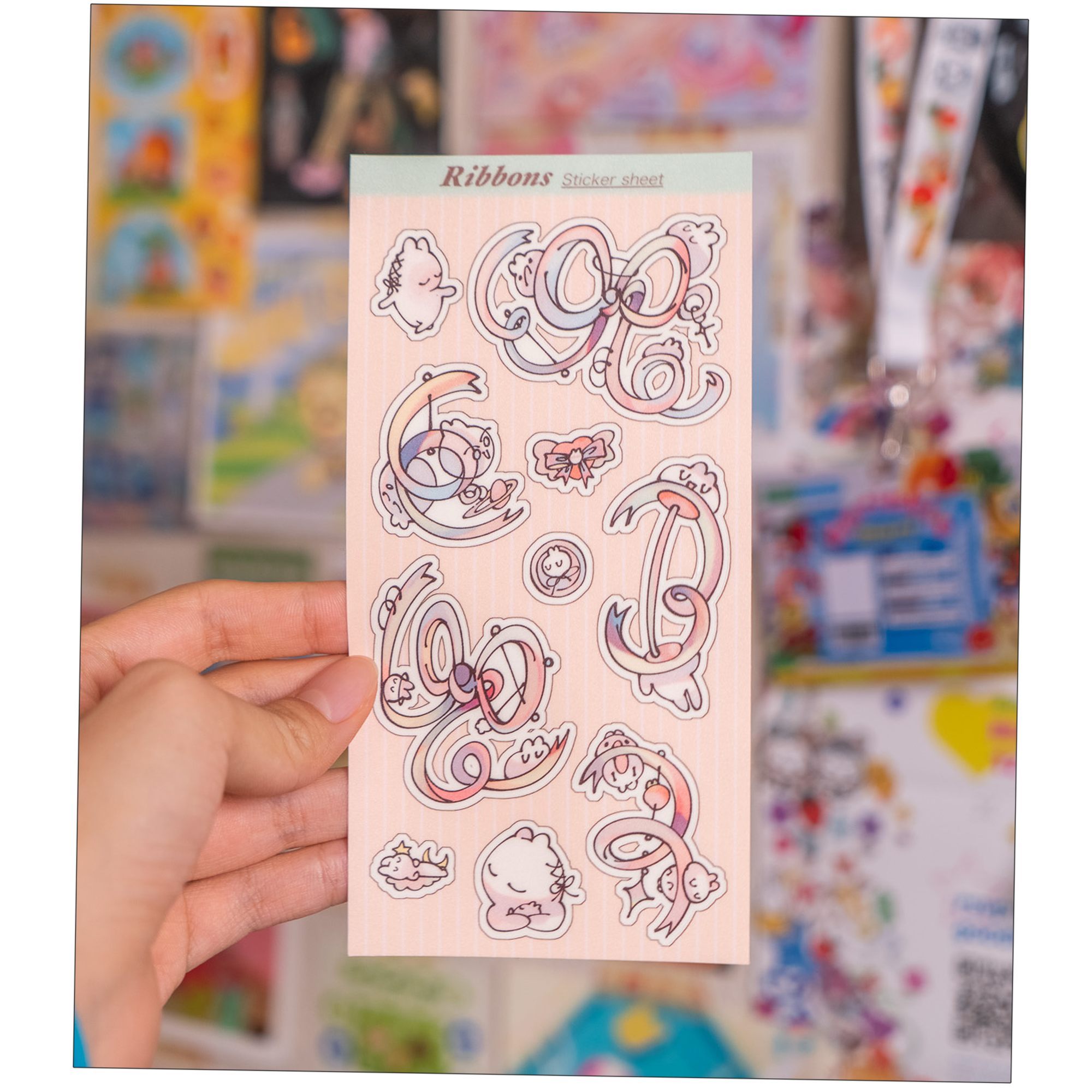 Ribbons Deco Sticker Sheet