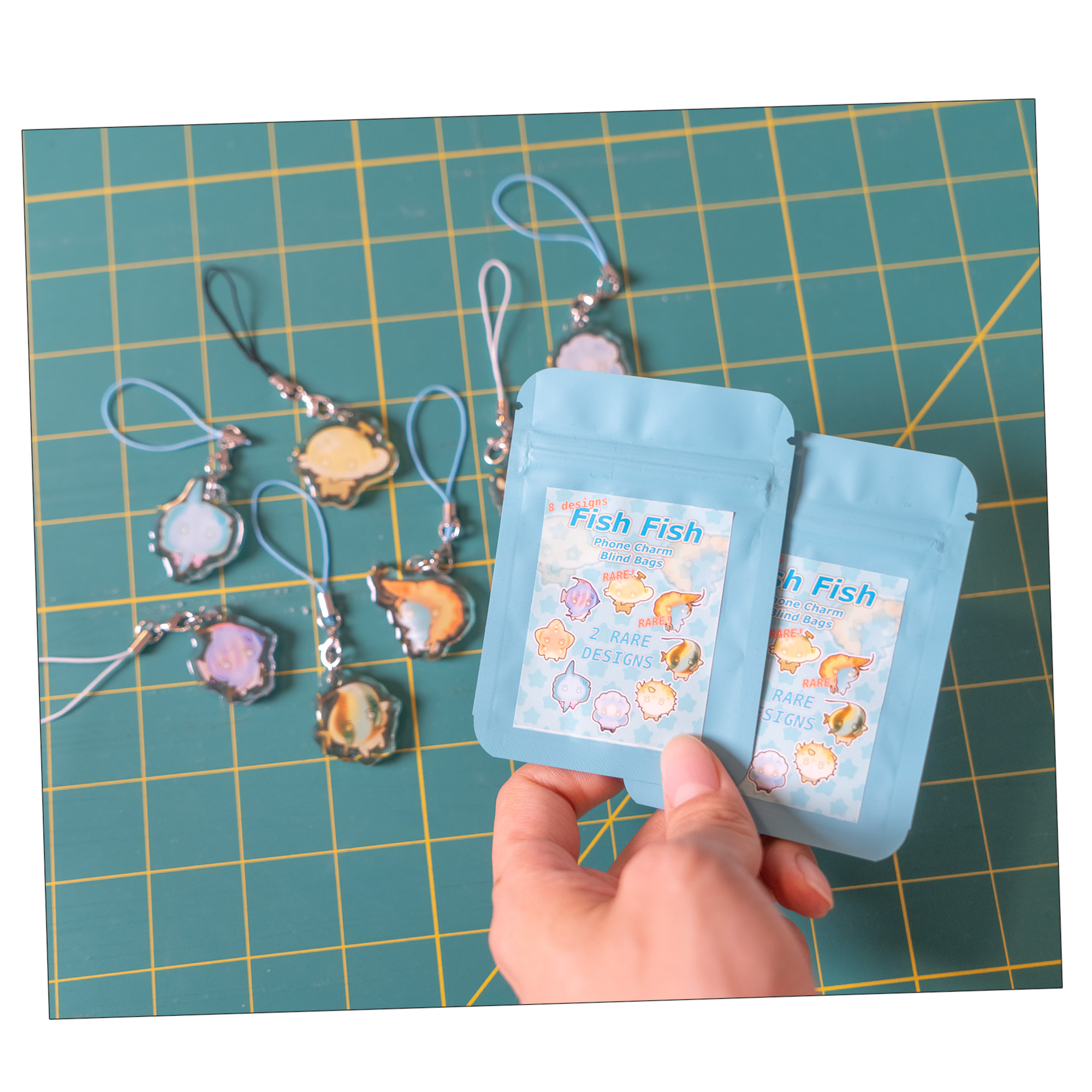 Fish Fish Circle Phone Charm Blind Bag Gatcha