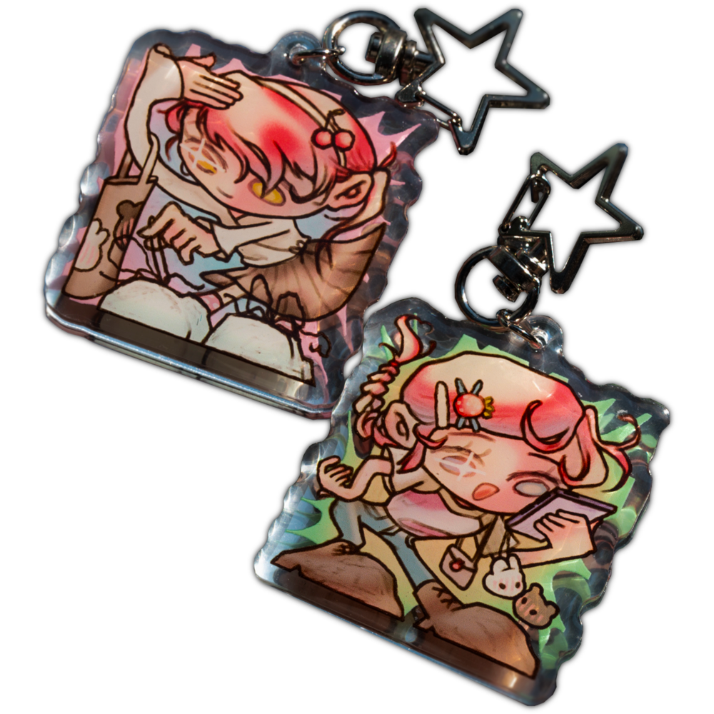 Cherry and Strawberry Girly Acrylic Charms