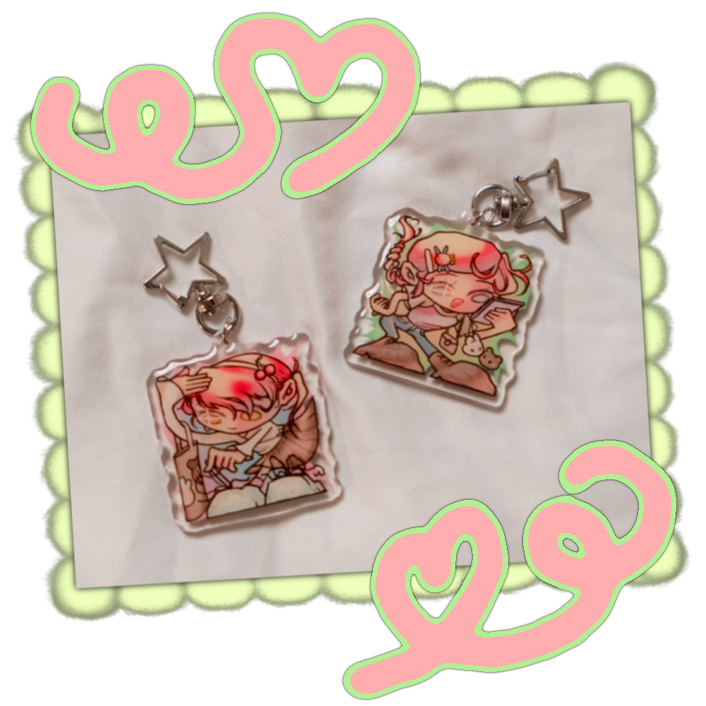 Cherry and Strawberry Girly Acrylic Charms