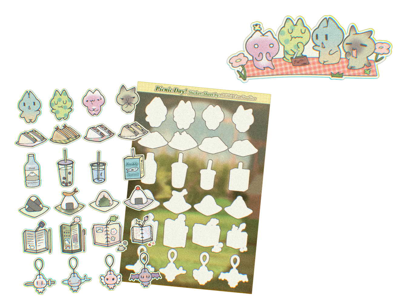 Picnic Day with besties Sticker Sheet + Exclusive Bonus Sticker