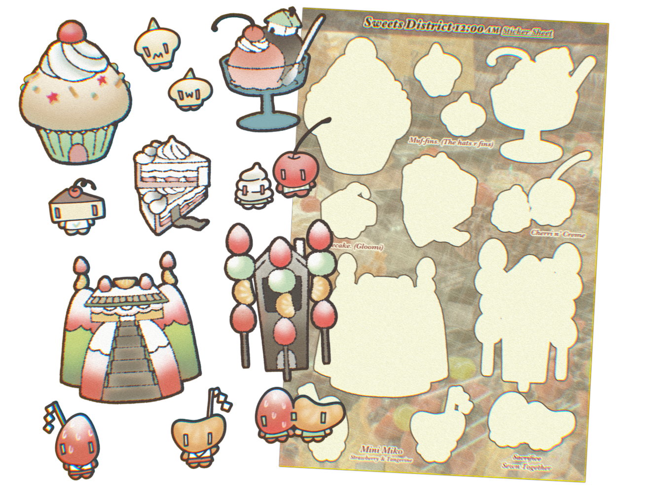Sweets District (12AM) Sticker Sheet