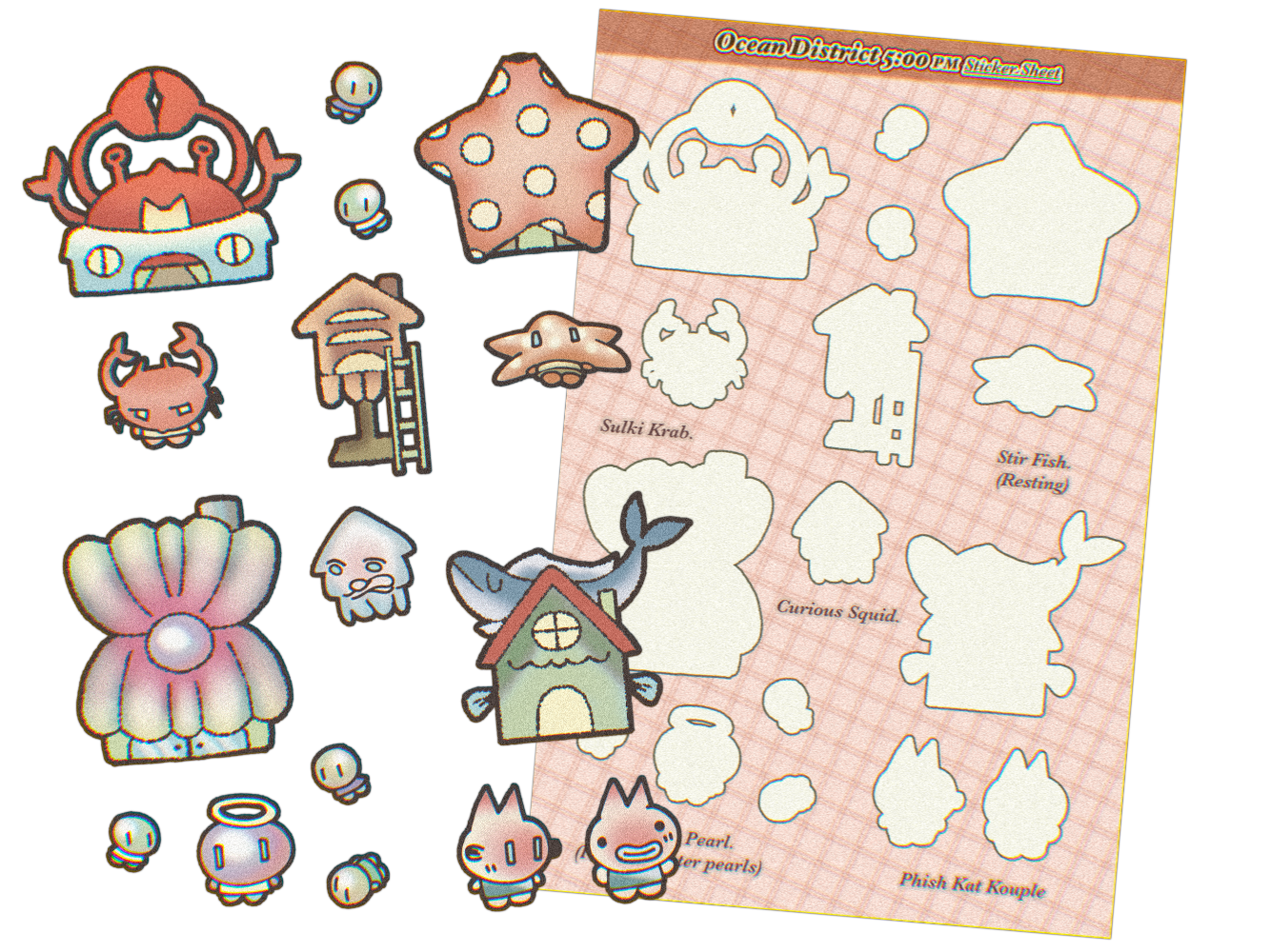 Ocean District 5 PM Sticker Sheet