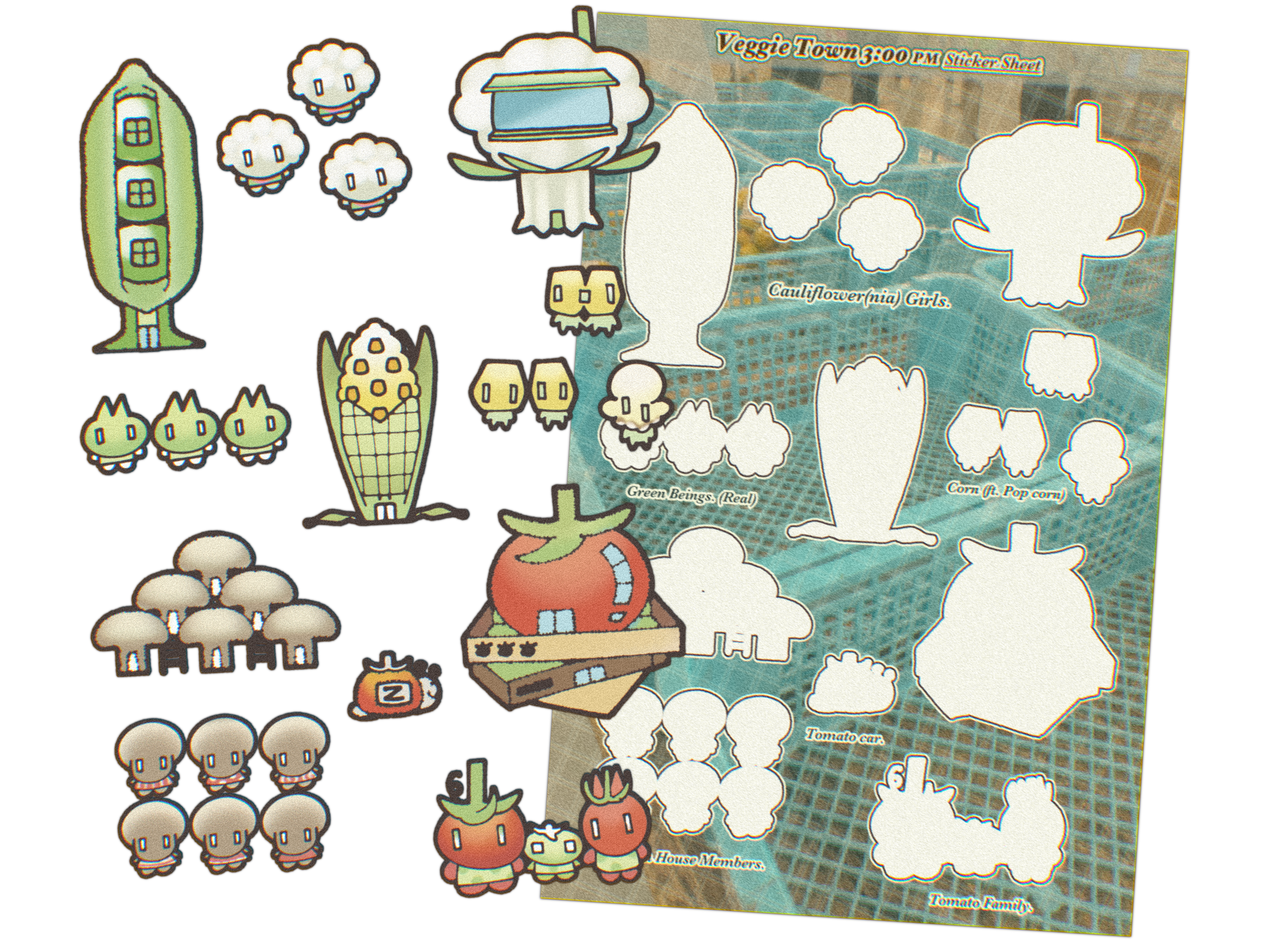 Veggie Town (3PM) Sticker Sheet