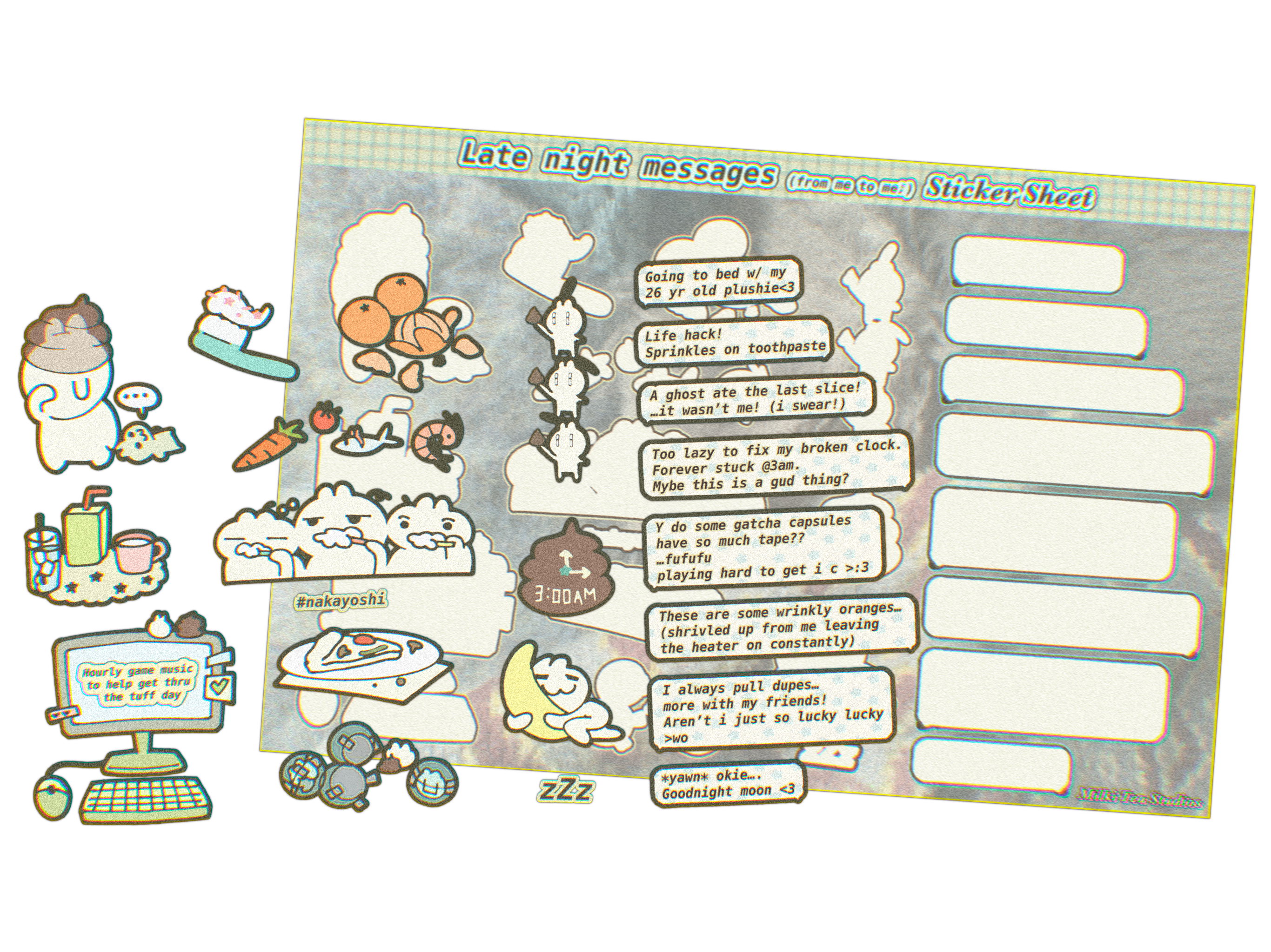 Late Night Messages Sticker Sheet