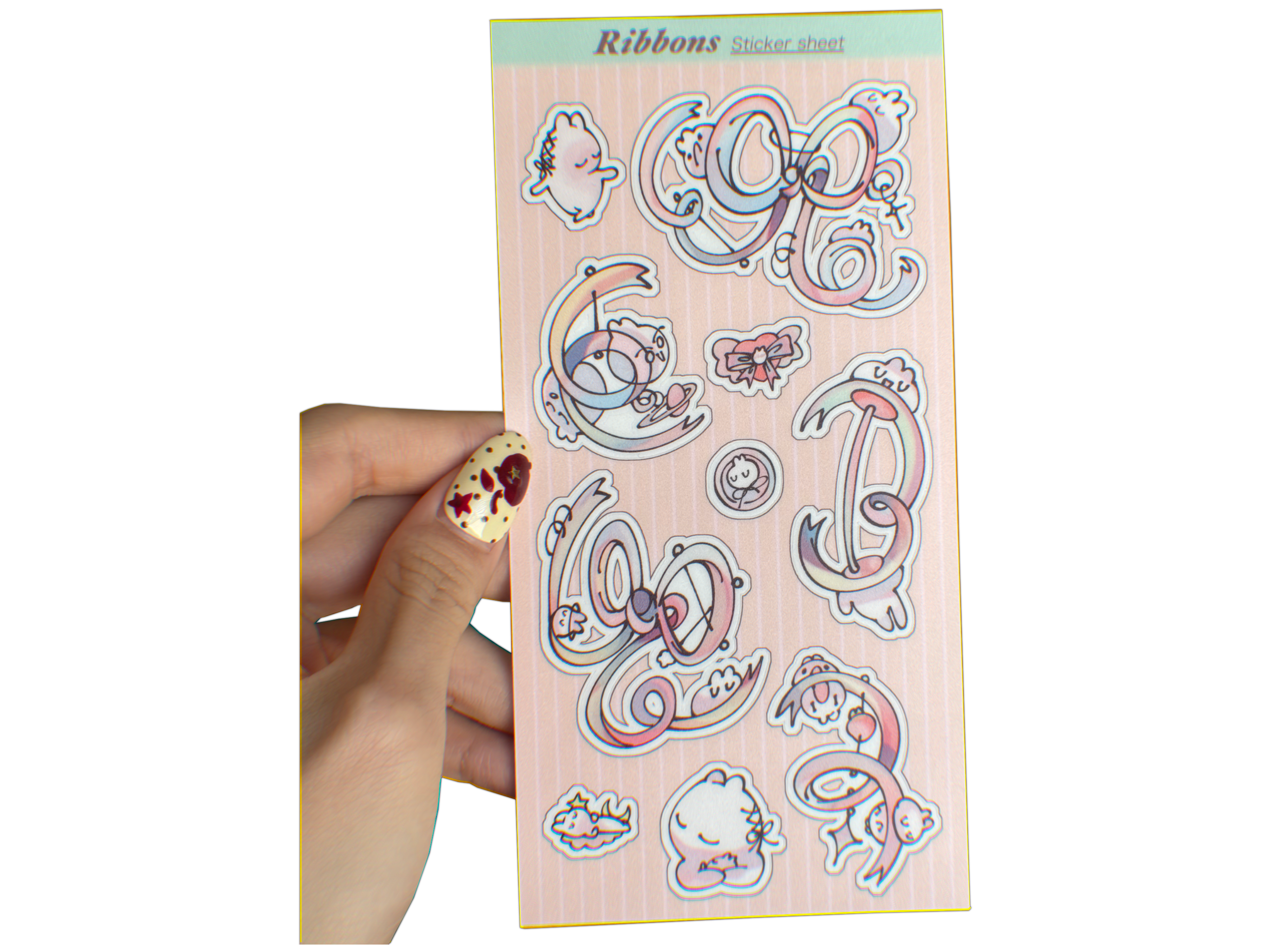 Ribbons Deco Sticker Sheet