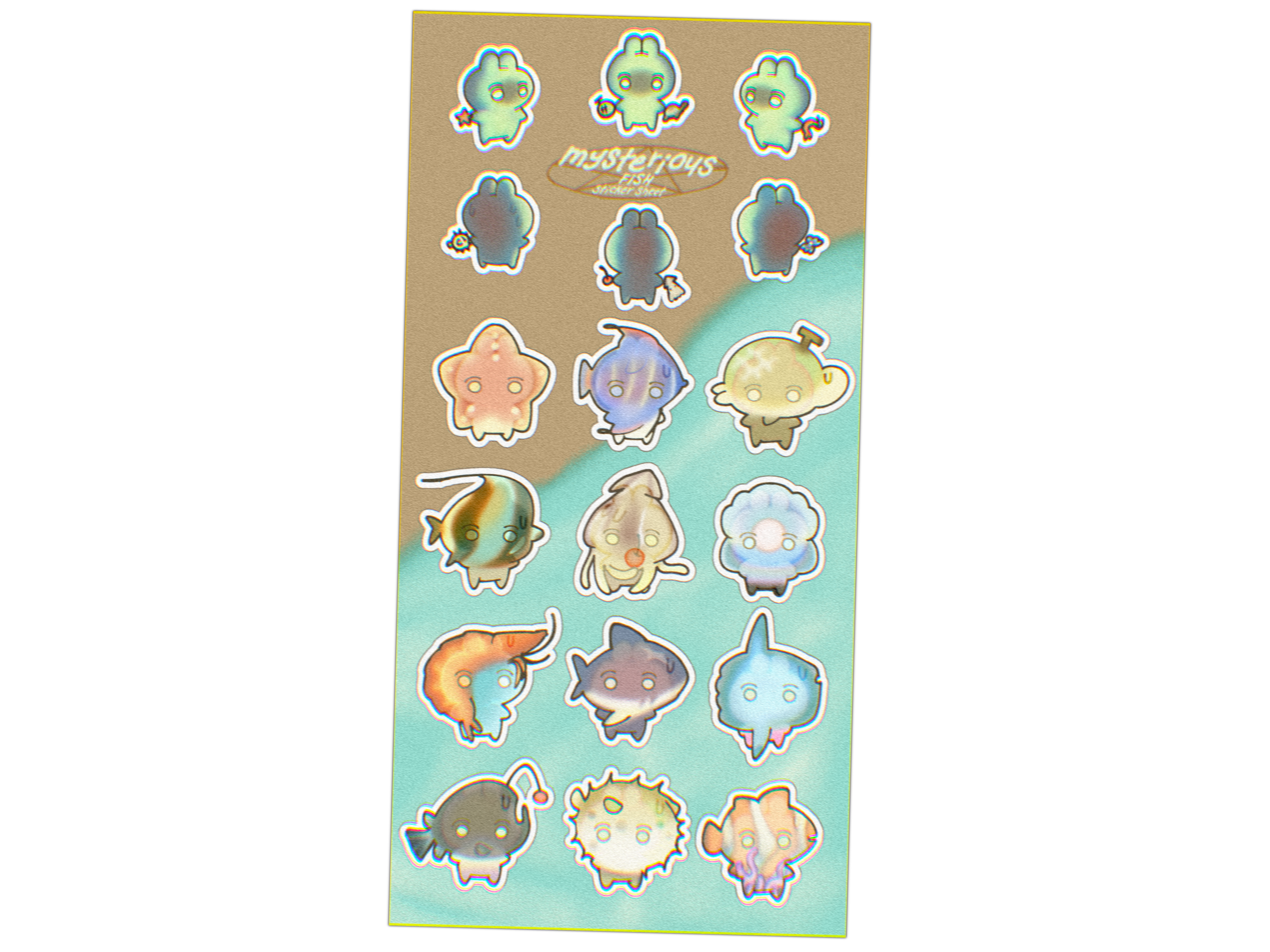 Fish Fish Circle Sticker Sheet