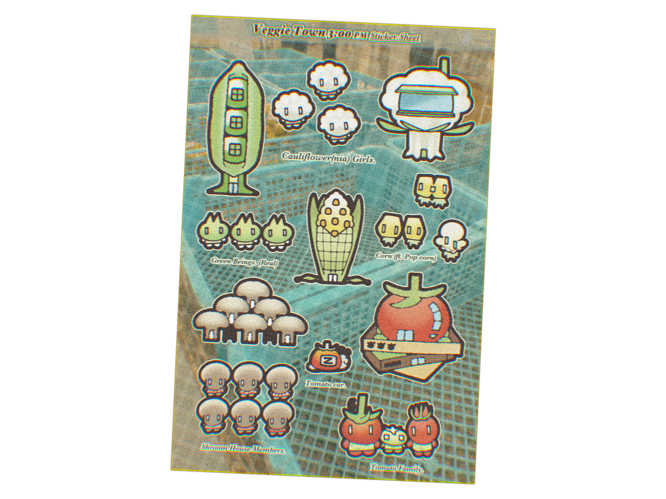 Veggie Town (3PM) Sticker Sheet