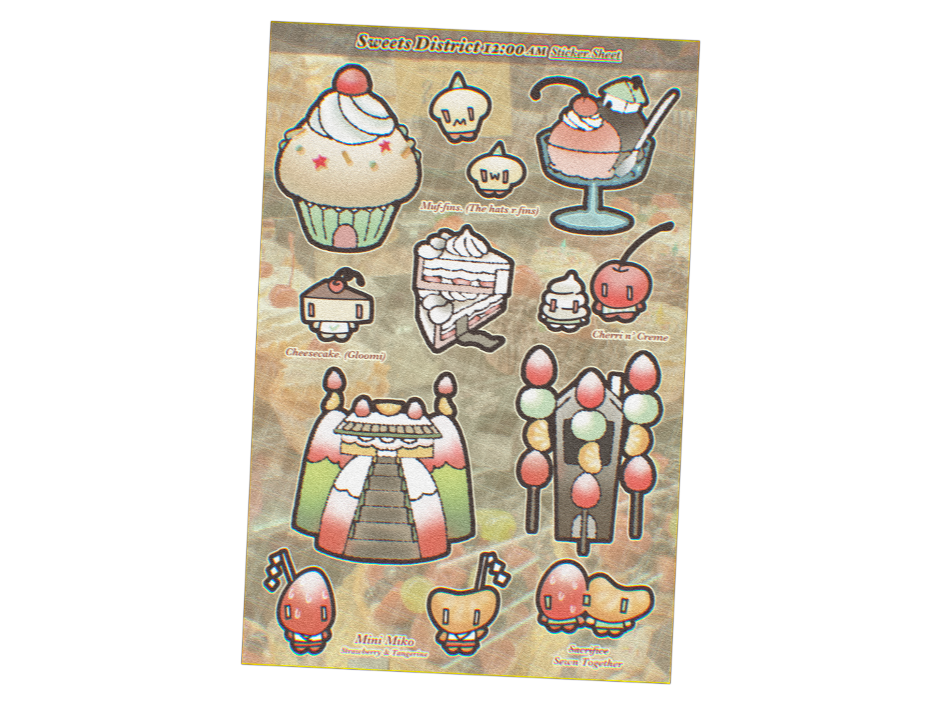 Sweets District (12AM) Sticker Sheet