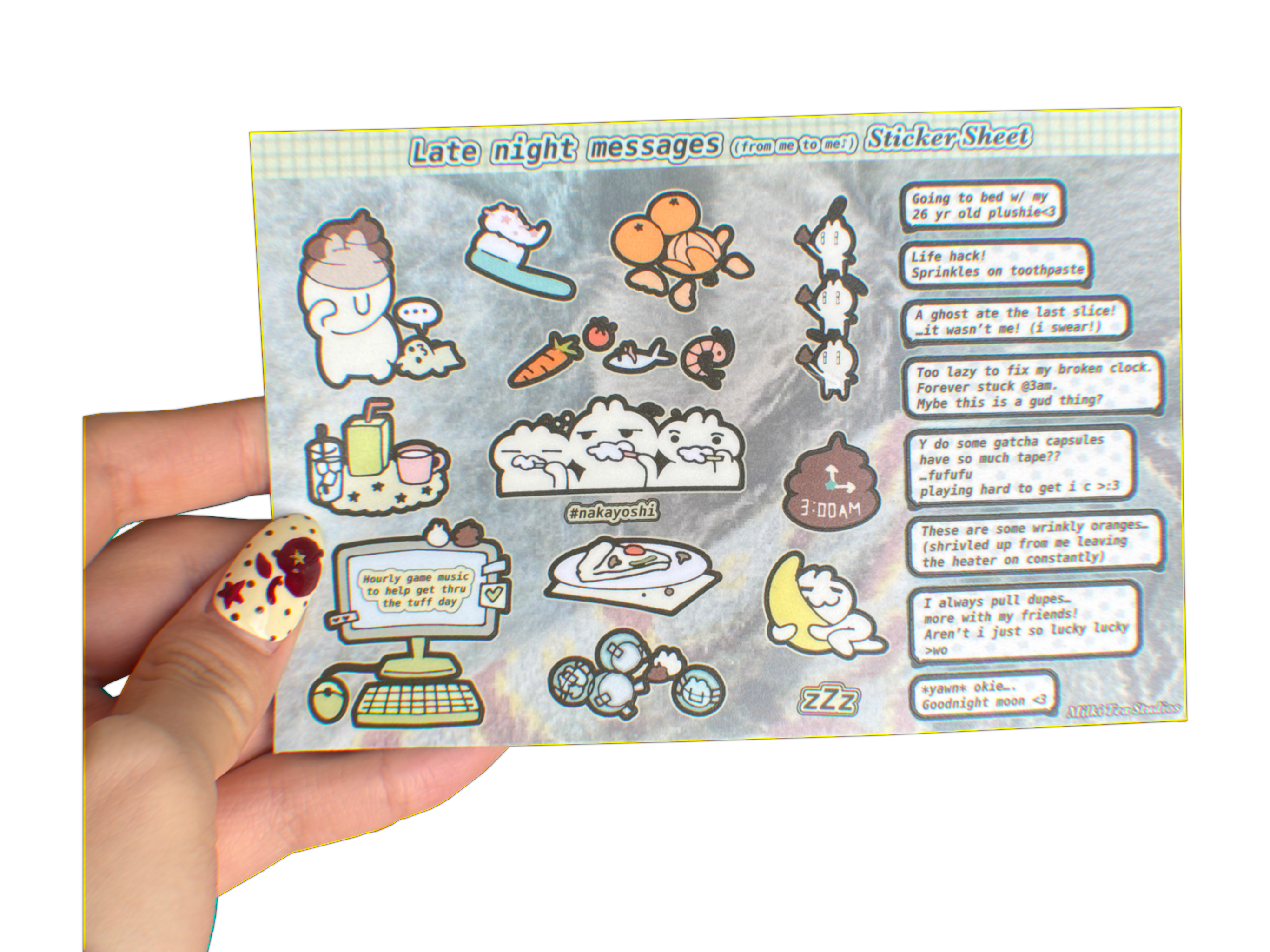 Late Night Messages Sticker Sheet