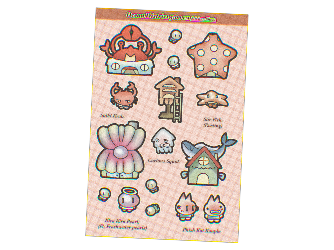 Ocean District 5 PM Sticker Sheet