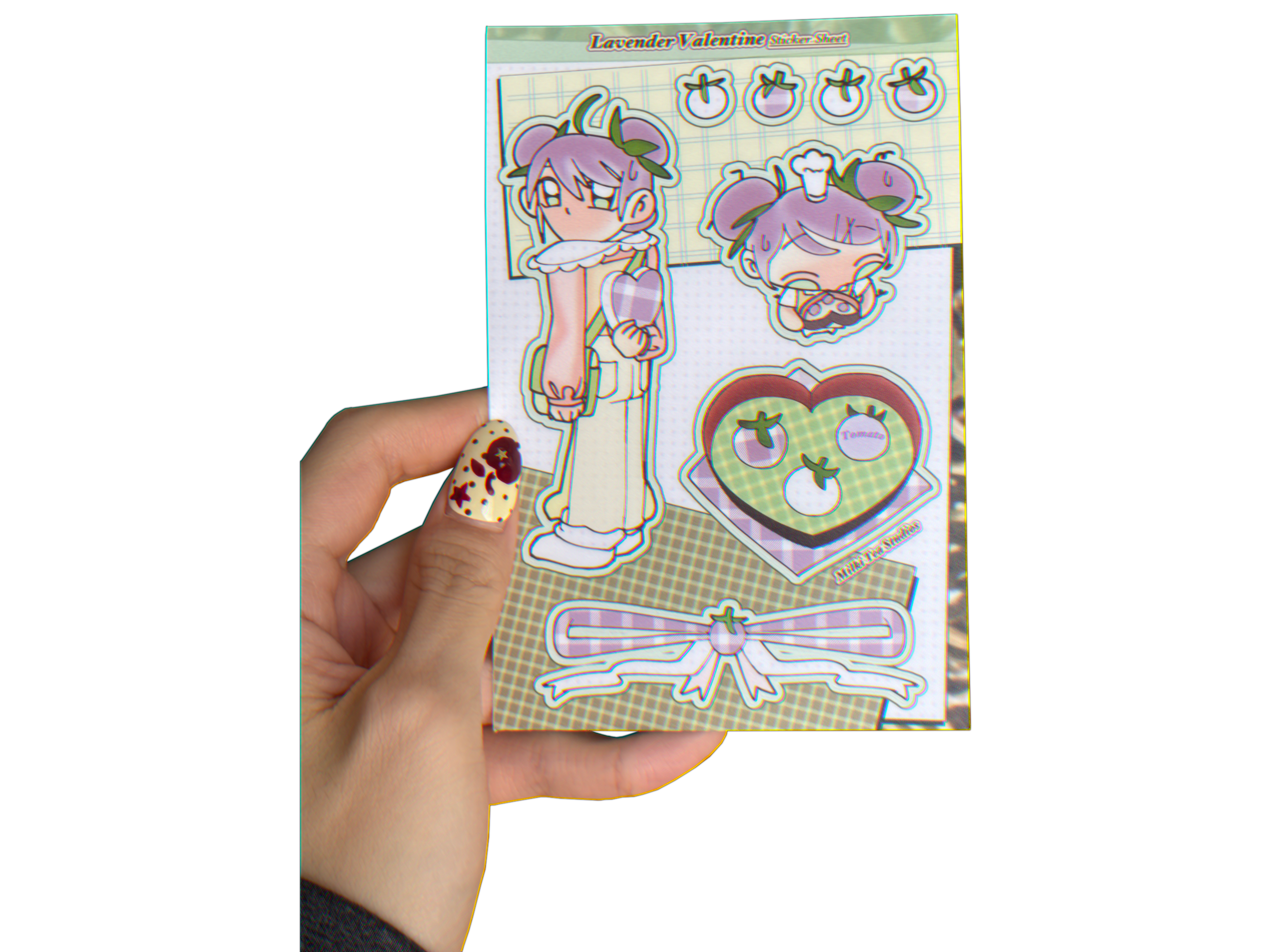 Lavender Valentines Sticker Sheet