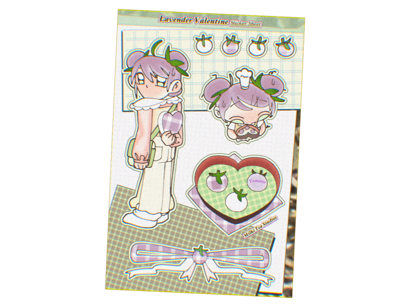 Lavender Valentines Sticker Sheet