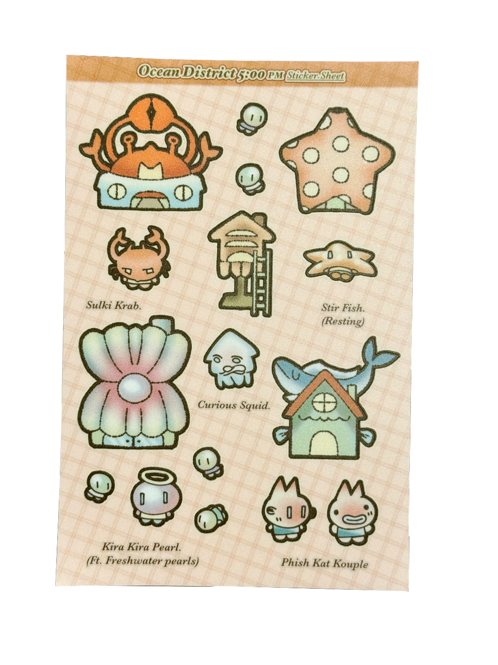 Ocean District 5 PM Sticker Sheet