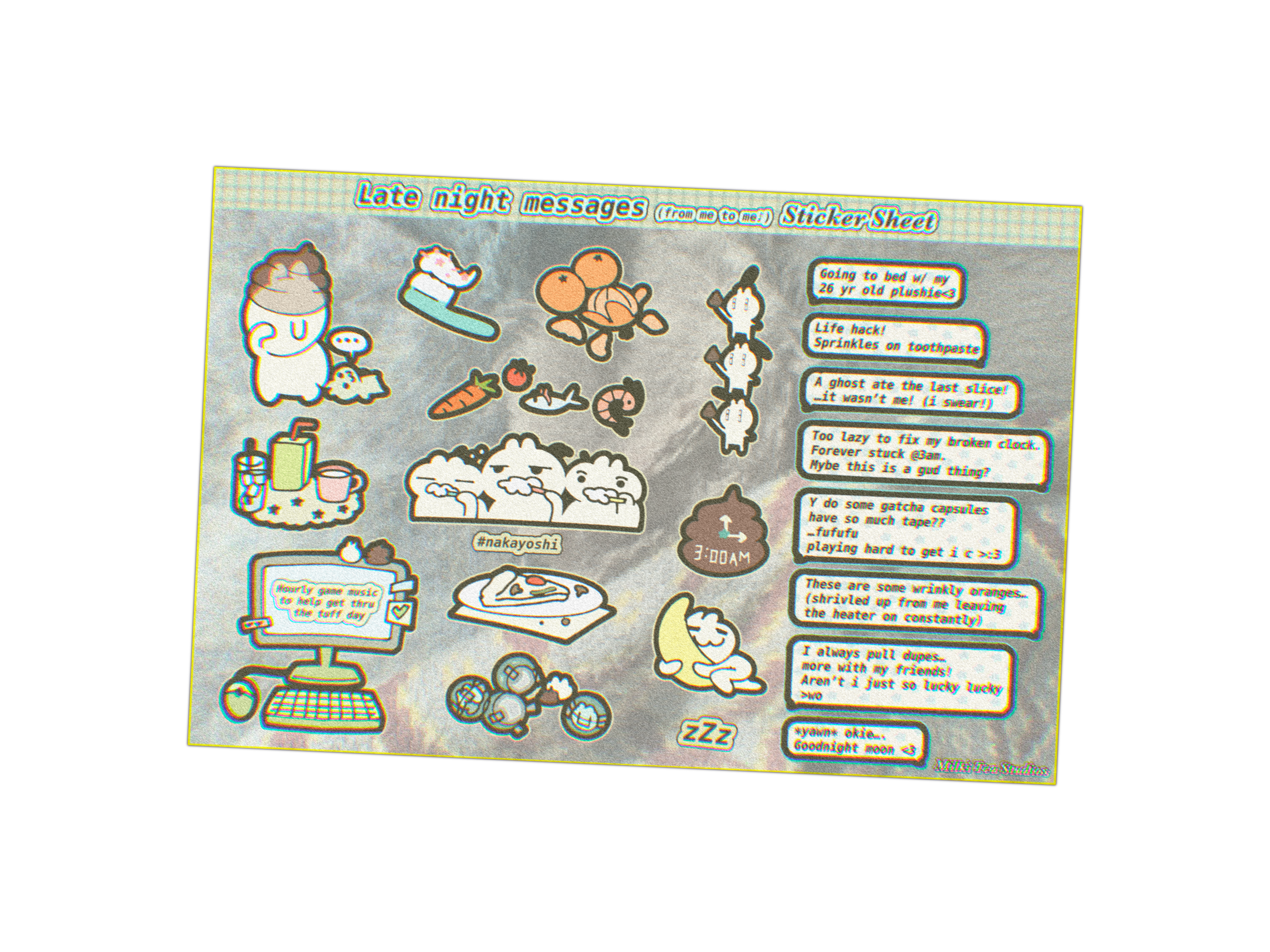 Late Night Messages Sticker Sheet