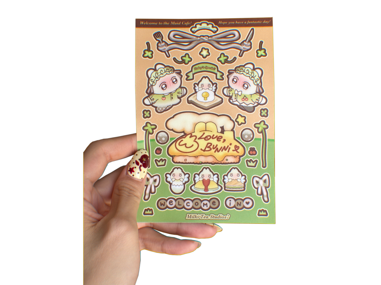 Maid Cafe Egg Sticker Sheet