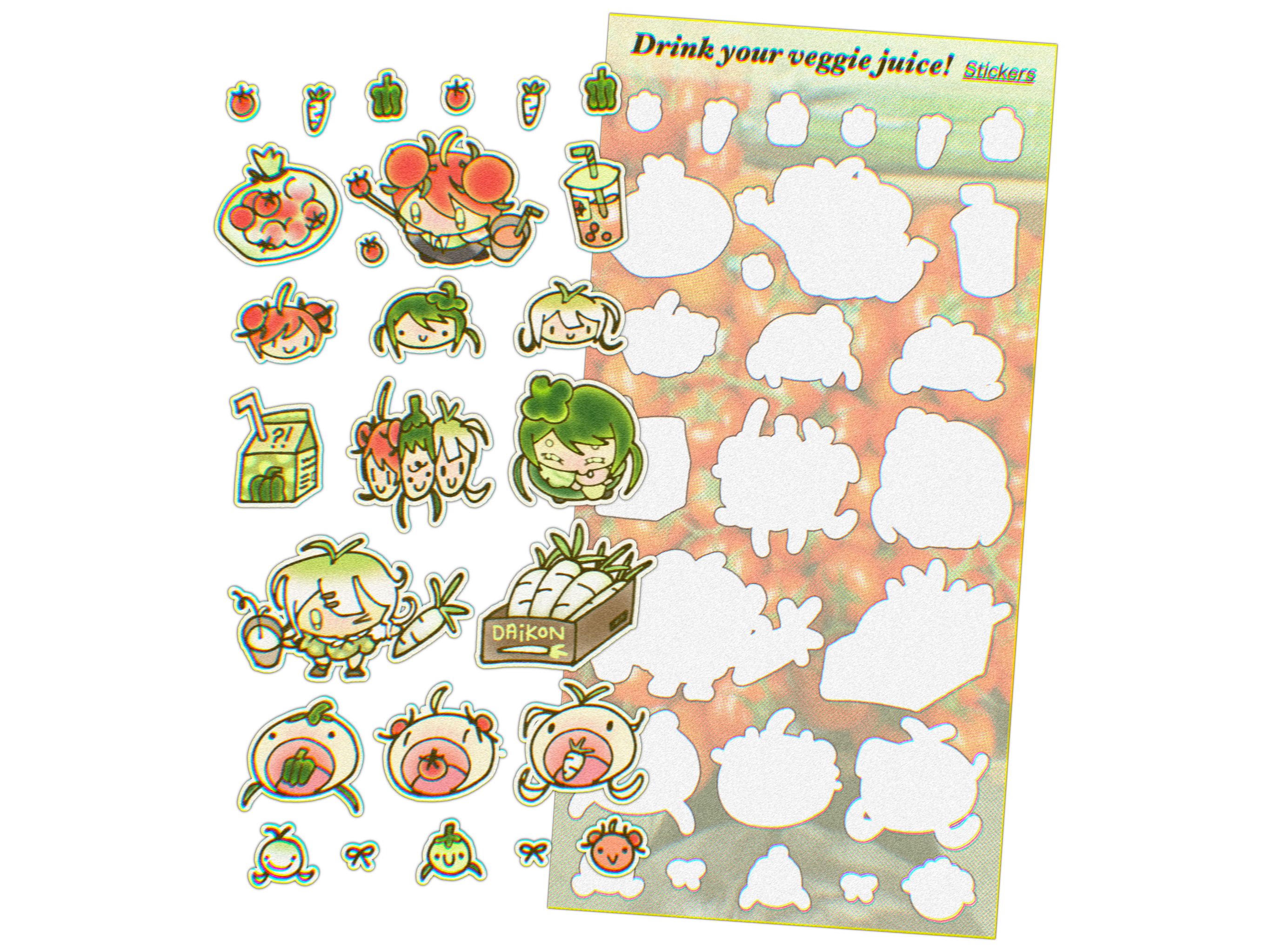 Veggie Girls Collab Sticker Sheet
