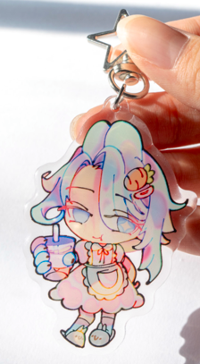 Genshin Maid Acrylic Keychains (Alhaitham/Kaveh/Ayato/Xiao/Zongli/Tartaglia)