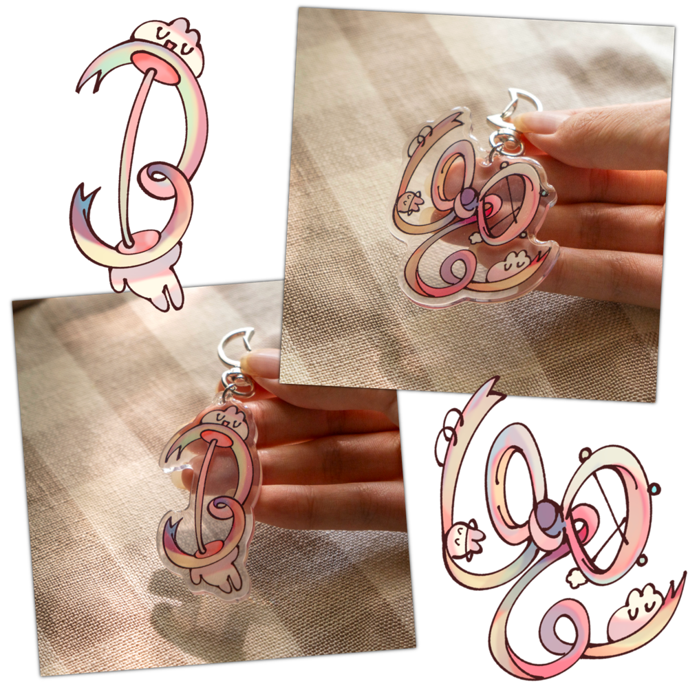 Ribbon Bunni Acrylic Keychain