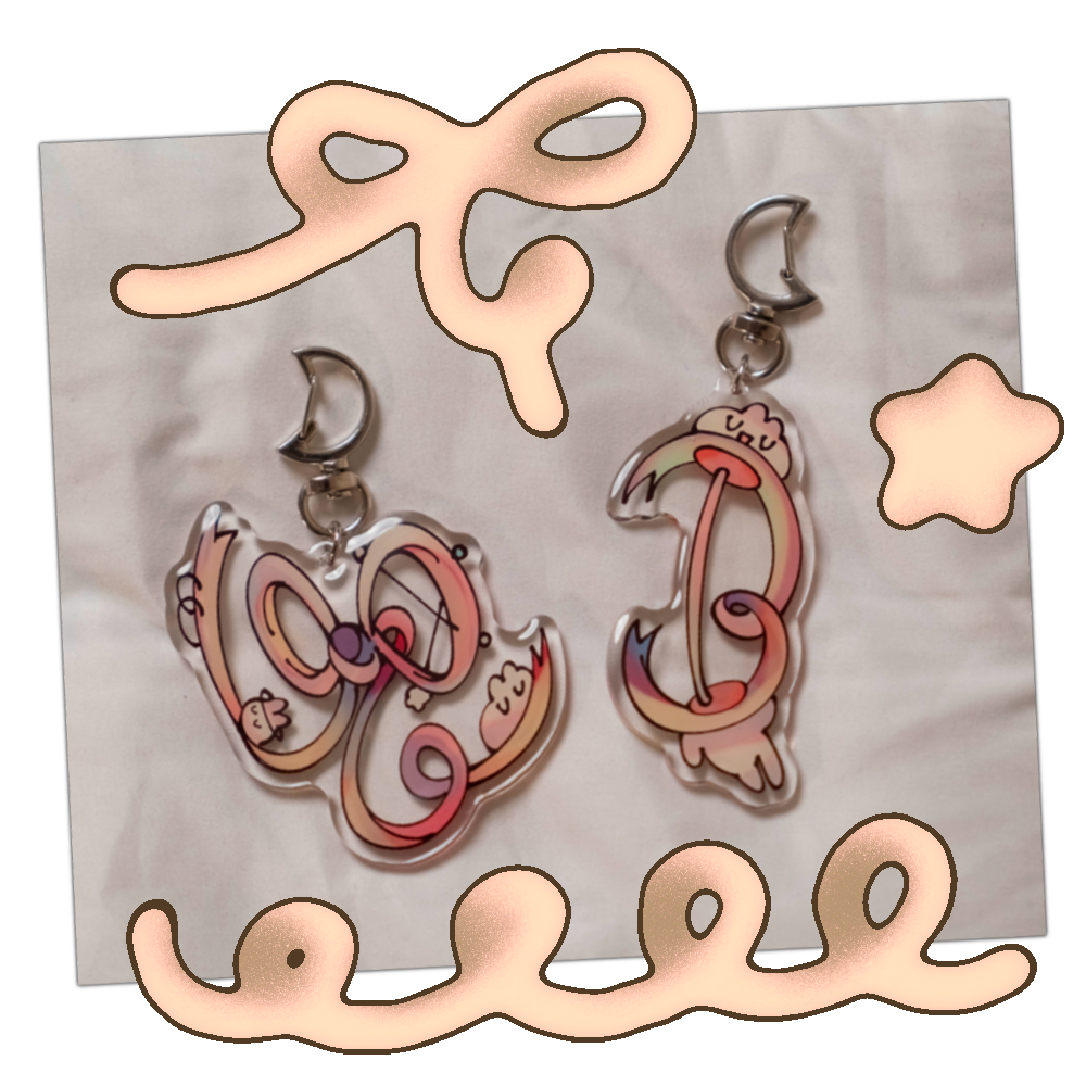 Ribbon Bunni Acrylic Keychain