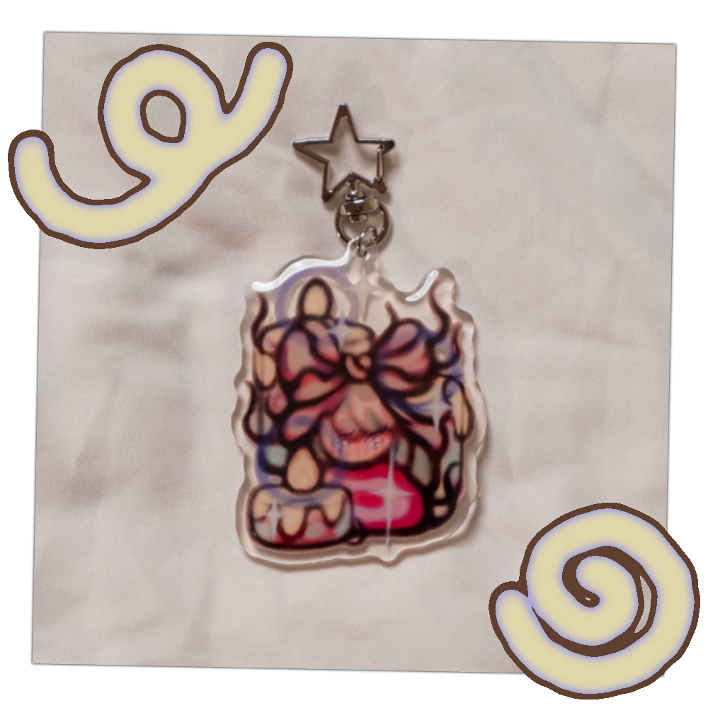 Candle Girl Acrylic Keychain