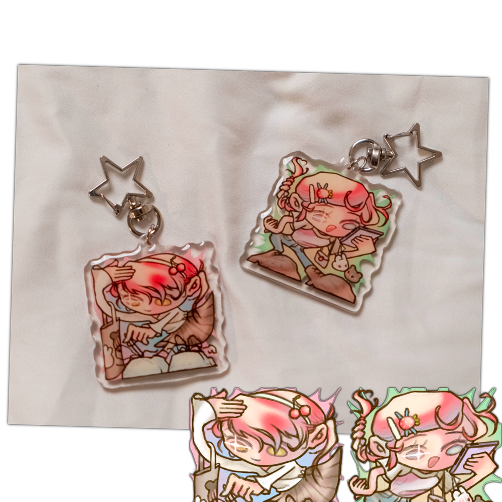 Cherry and Strawberry Girly Acrylic Charms