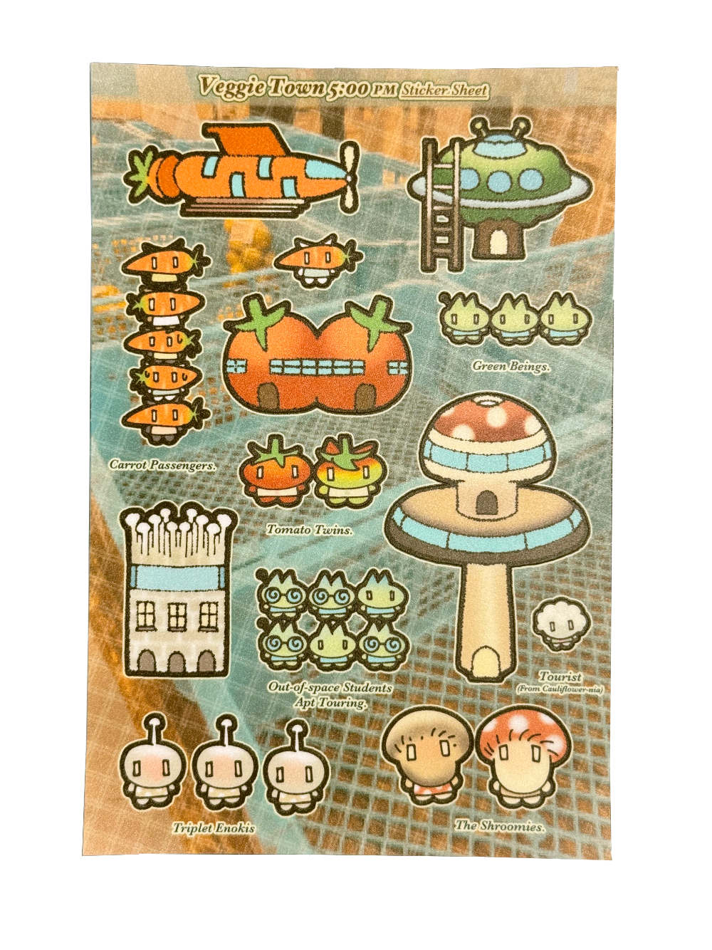 Veggie Town (5PM) Sticker Sheet